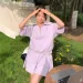 Ensemble deux pièces short et haut à manches courtes, style coréen, collection été 2025 pour femme._voghion.com
