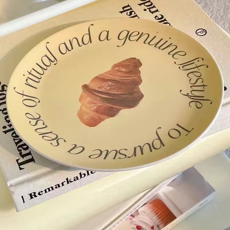 Bread Mushroom Design Bamboo Fiber Salad Breakfast Fruit Plate Nordic Style Ins_voghion.com