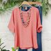 Women's Clothing Casual Split Cotton And Linen Tops And Blouses_voghion.com