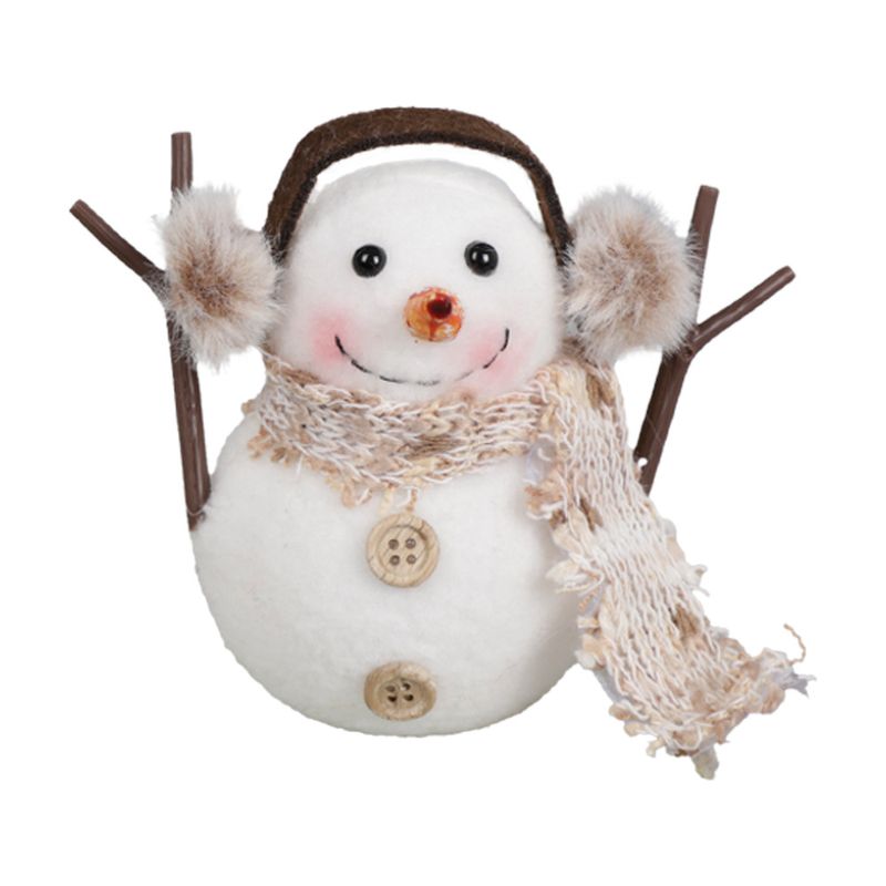 Christmas short top hat, snowman figurine, creative desktop decoration, ornament, scene arrangement_voghion.com