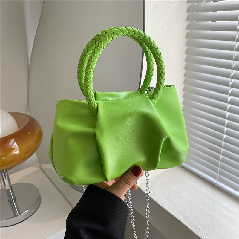 Retro Casual Einkaufstasche Mode Exquisite Totes Schulter Taschen Weibliche Leder Einfarbig Handtasche für Frauen 2023_voghion.com