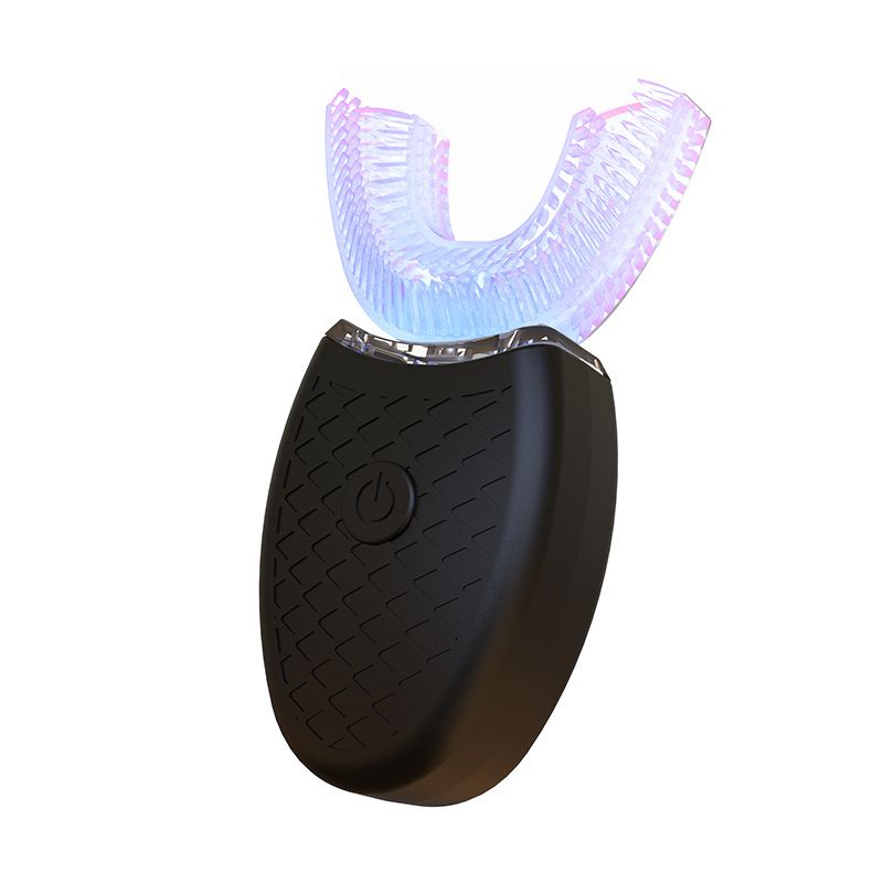 Spazzolino elettrico a forma di U a 360° per la pulizia della bocca, modalità di pulizia con luce LED P3, spazzolino automatico ricaricabile per gli spostamenti e_voghion.com