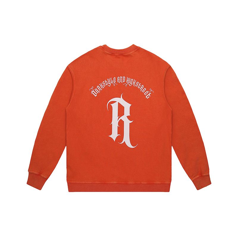 Sweat à capuche imprimé R word pour hommes, marque de mode, lourd, ample, col rond, batik, 420g_voghion.com