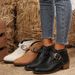 Modelos de explosão de outono e inverno rebites fivela casual botas curtas femininas_voghion.com
