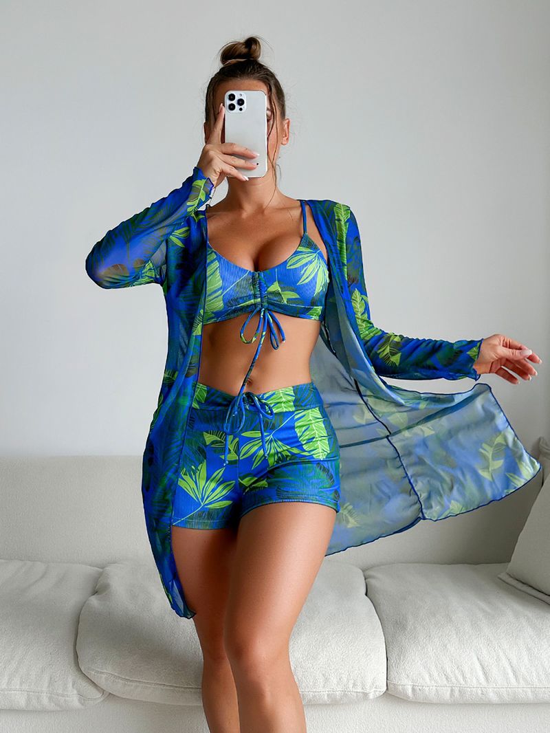 Bikini sexy da donna - Costume da bagno 3 pezzi con tessuto speciale e colori multipli_voghion.com