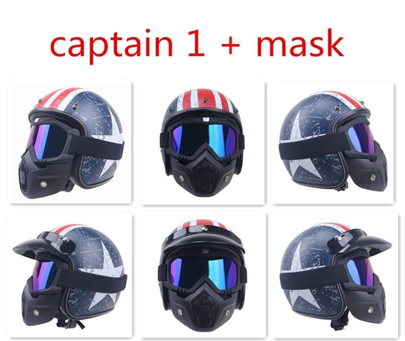 Helmet with face mask Motorcycle helmet Electric vehicle helmet_voghion.com