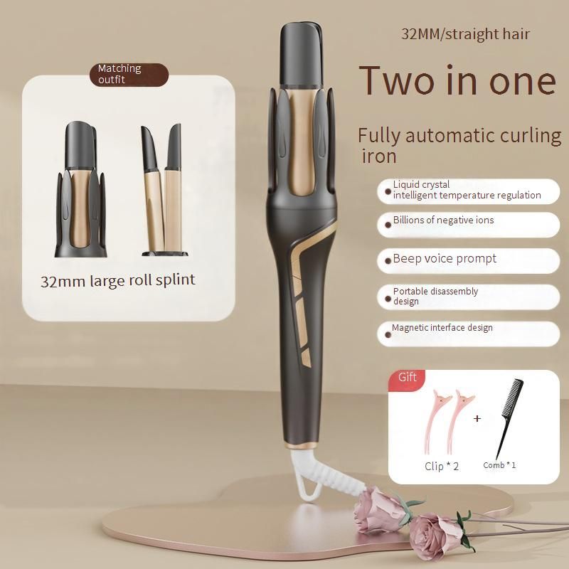 Saç Kıvırıcı Otomatik Kıvırma Makinesi Büyük Dalga Büyük Kıvırma Elektrikli Kıvırma Makinesi Saça Zarar Vermez Negatif İyon İki Bir Arada Düzleştirme Ateli_voghion.com