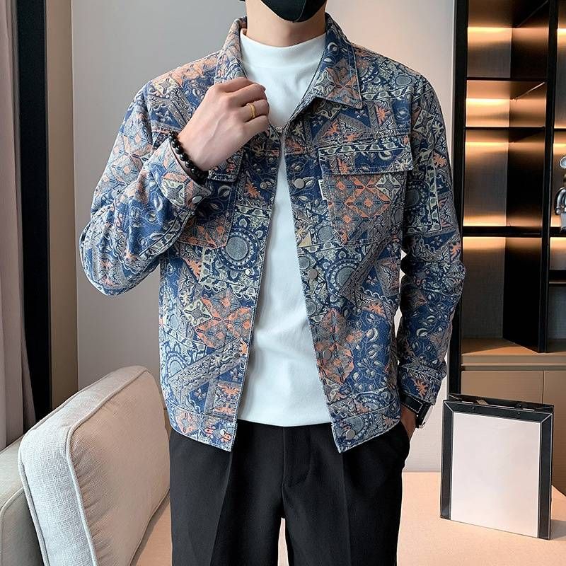 Men's Clothing Denim Jacket Youth Versatile Men's Fitted Large Size Jacket_voghion.com