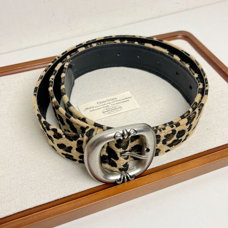 Y2K Punk Style Leopard Print Gürtel Damen, Nischendesign-Sinn, trendiger cooler amerikanischer Stil, vielseitiges Accessoire für heiße_voghion.com