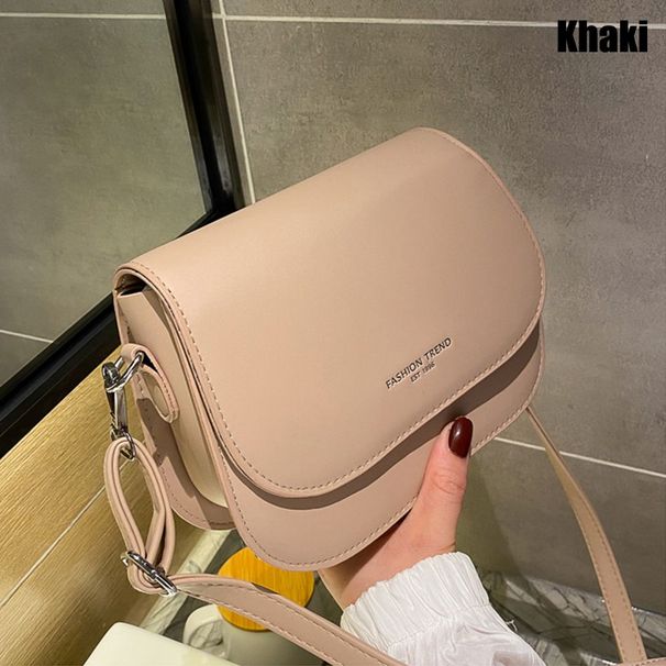 Femei moda PU piele umăr geantă de mână Crossbody Bag simplu culoare solidă clapă Messenger husă genți de mână_voghion.com