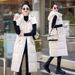 Women's Long Puffer Vest With Hood - Oversized Knee-Length Quilted Coat, Zip-Front Casual Layering Piece For Winter_voghion.com