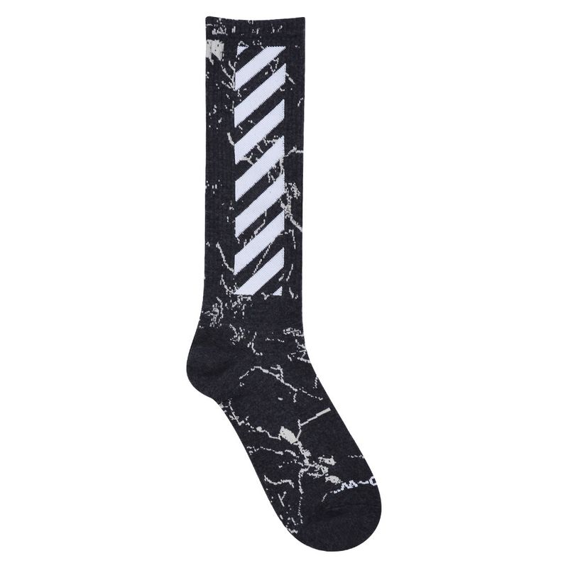 Meias altas de algodão puro para skate, marca de moda personalizada Ins Hip Hop, esportes de rua, masculinas e femininas, 12 pares_voghion.com