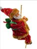 Christmas Electric Fiber Optic Santa Claus Climbing Toy With Wiggling Butt - Fun Holiday Decoration For Kids & Festive Window Display_voghion.com
