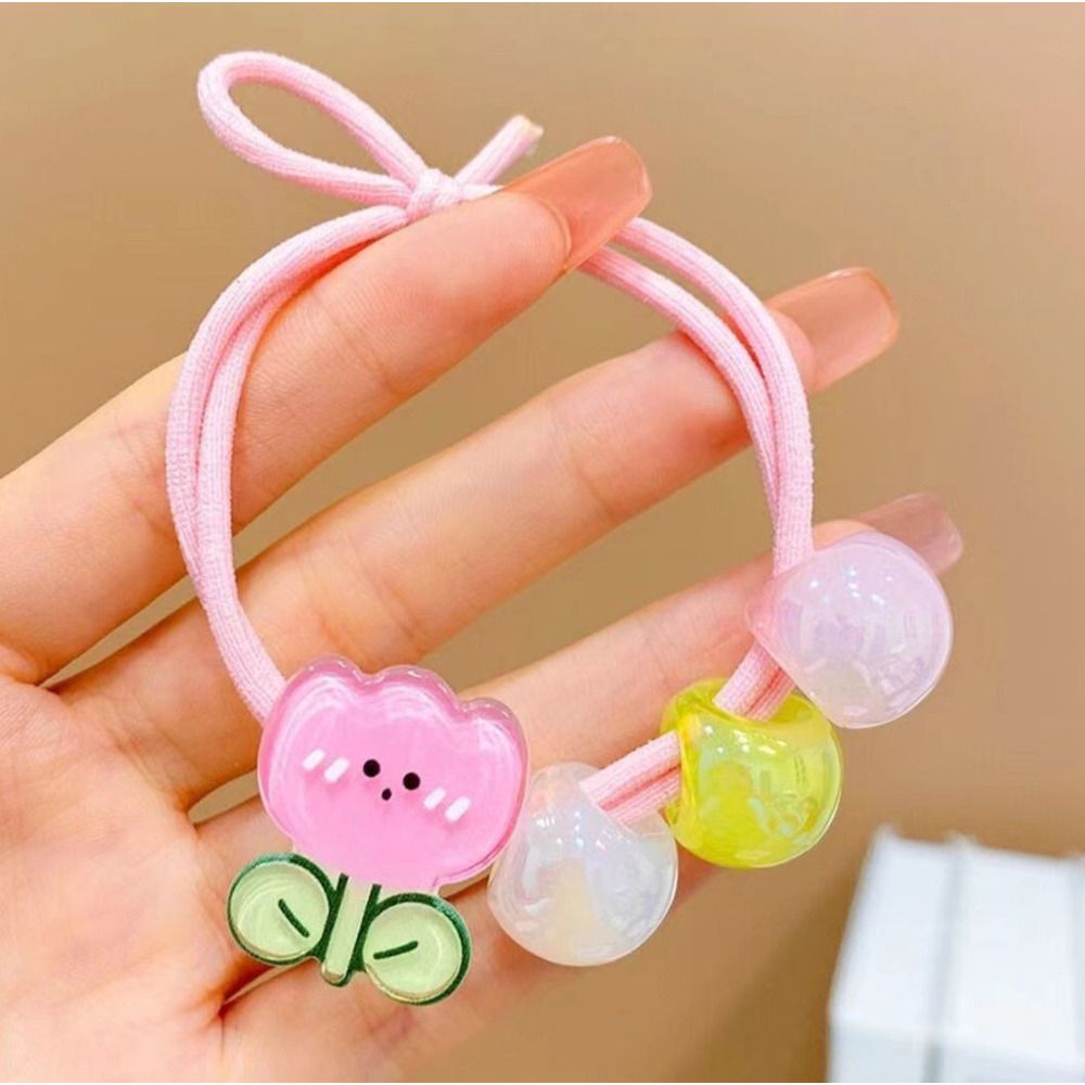 Corda per capelli per bambini con motivo a cartoni animati, piccolo orso legato ai capelli, grazioso elastico, copricapo con coda di cavallo per bambine, copricapo con passanti per capelli per bambine_voghion.com