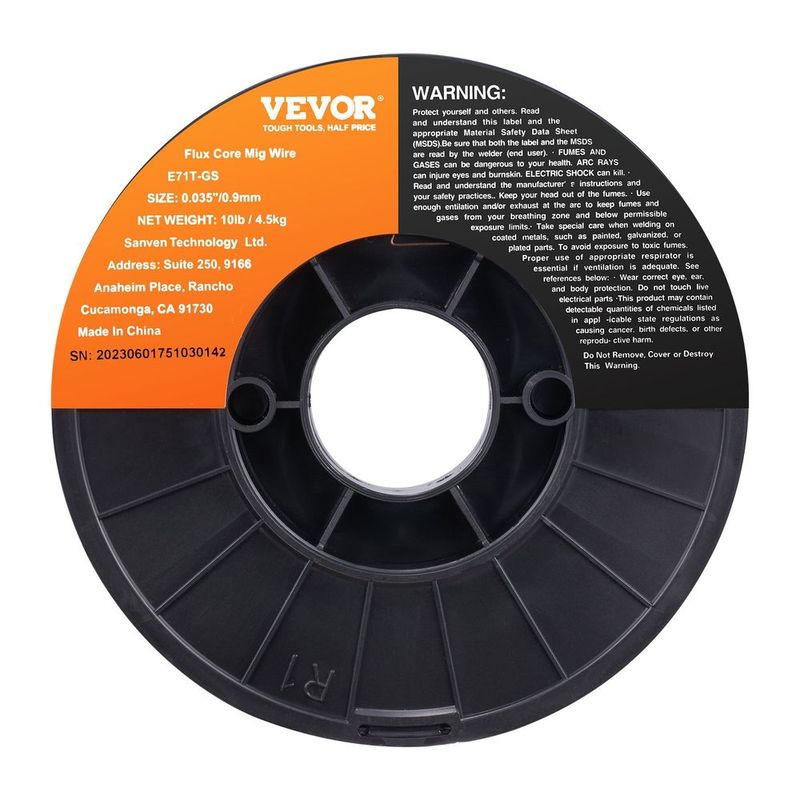 Flux Core MIG Welding Wire E71T-GS 0.035' 10LB Gasless Mild Steel MIG Wire_voghion.com