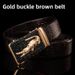 Men's Genuine Leather Belt Alligator Leather Pattern Automatic Buckle_voghion.com