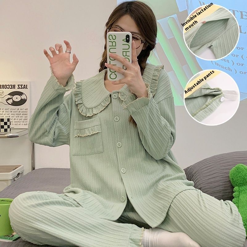 2024 clothing for spring and summer,  new style with lapel jacquard 6535 combed cotton frame, maternity sleepw, home_voghion.com