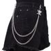 Punk Metal Double Layered Versatile Pirate Skull Waist Pants Chain High End Male_voghion.com