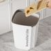 Trash Can Nordic Color-Block Square Household Large Capacity Without Lid With Press Ring For Bedroom Bathroom Kitchen_voghion.com