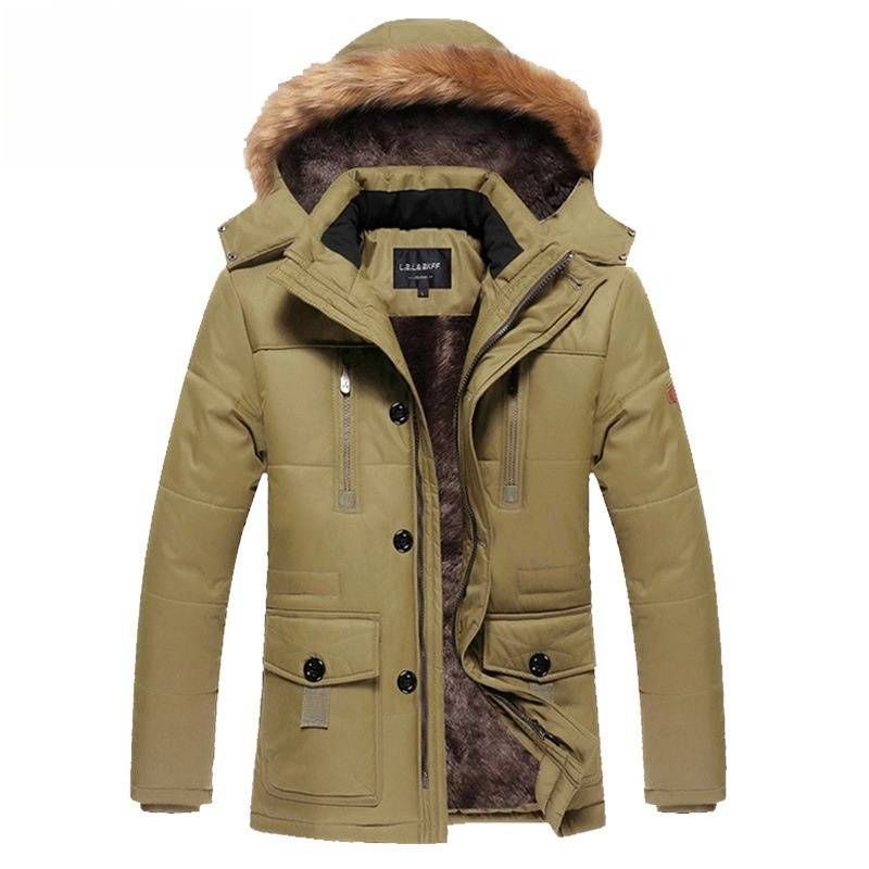 Herrenbekleidung Warme Baumwollkleidung Outdoor-Sport Herren-Rush-Kleidung Fleecegefütterter, verdickter, schmal geschnittener Bergsteigeranzug_voghion.com