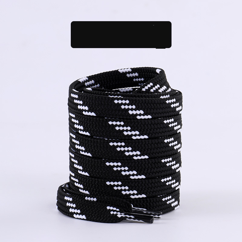 Schongaccessoiren Schnürsenkel Sträifen Schwaarz a Wäiss Aprikosfaarf Schief Punkt Flaach Retro Casual Schong Al Schnürsenkel Seel Een Paar_voghion.com