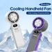 Outdoor Foldable Handheld Fan 1pcs Mini Cooling Rechargeable 3600mah Hanging Neck Digital Display Infinitely Adjustable Speed_voghion.com