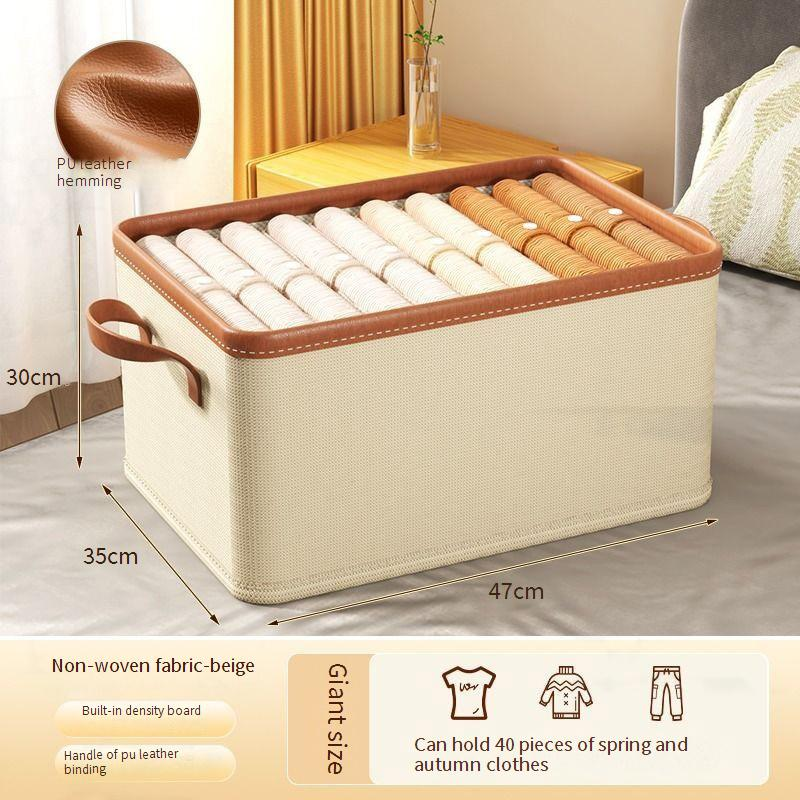 Foldable Clothes Storage Box - Multi-Purpose Drawer Organizer With Dust-Proof Cover For Wardrobe & Closet Organization​​_voghion.com