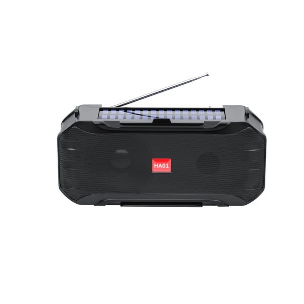HA01 Kemer Dış Mekan Güneş Enerjili Kablosuz Hoparlör Güneş Şarjlı Bluetooth Hoparlörler FM Radyo El Feneri TF Kart U Disk_voghion.com