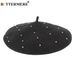 Großer Sale BUTTERMERE Winter Hüte Für Frauen Wolle Schwarz Maler Weibliche Perle Vintage Warme Französisch Berets Damen Weiche Künstler Kappe_voghion.com