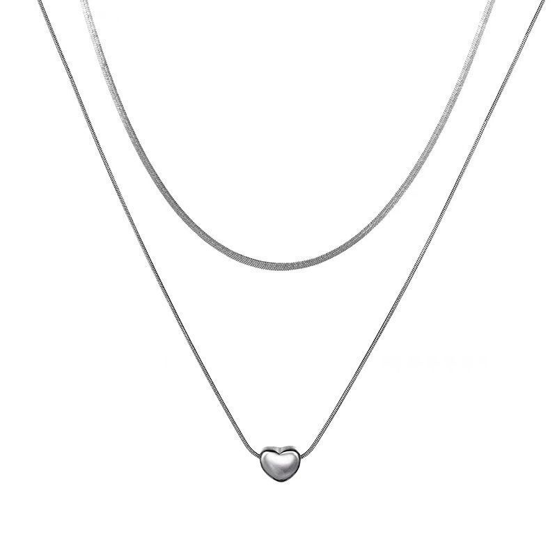 Collana con ciondolo a forma di cuore magnetico con pietra dei desideri, in stile Ins, set di due, in vendita a prezzi vantaggiosi._voghion.com