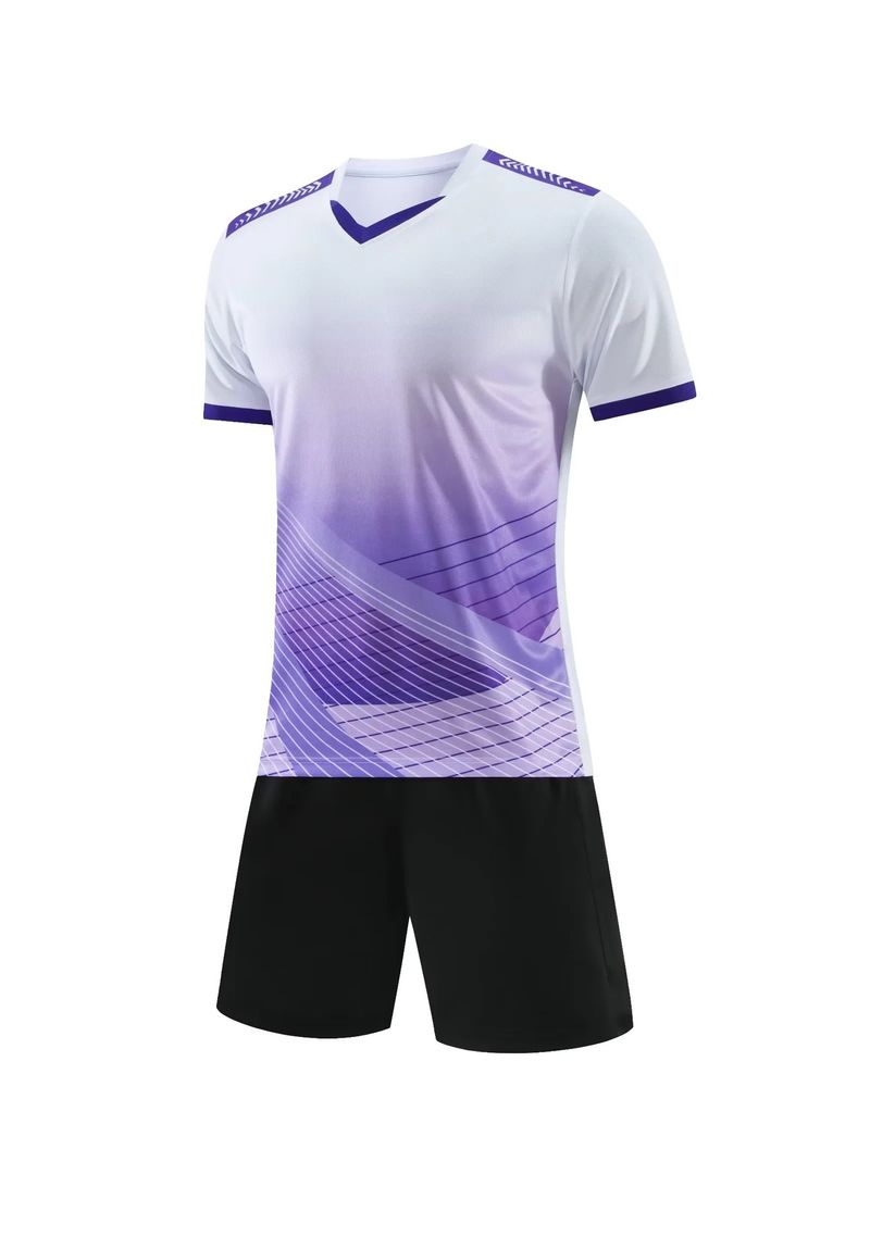 Maillot de football pour enfants Maillot de football pour enfants respirant à manches courtes Maillot de l'équipe d'entraînement de compétition disponible pour les adultes à imprimer_voghion.com