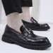 Neue loafers rindsleder dicke sohle Guangzhou schuhe business casual leder schuhe vier jahreszeiten beliebte bean schuhe_voghion.com