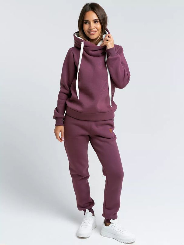 "Winter-Hoodie- und Jogginghosen-Set für Damen – Gemütliches, zweiteiliges Streetwear-Outfit mit Fleecefutter – Trendiger Pullover und Hose in einfarbigen Farben (12 Farben erhältlich)"_voghion.com