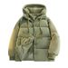 Men's Fashionable Two-Tone Hooded Winter Jacket With Fleece Lining - Lightweight Warm Coat For Casual Daily Wear_voghion.com