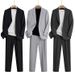 Leichtes Herren-Anzugset mit tiefem Schnitt – Unstrukturierter Blazer & bequeme Hose (S-5XL, knitterfreies Polyestergemisch, Business Casual)_voghion.com