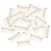 6-Teeth Clips For Hair Extension, Wigs|U-Shape Metal Silicon Clips | 23mm Length 50Pcs Per Pack Beige Color_voghion.com