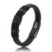 Men's & Women's Stainless Steel Leather Bracelet With Magnetic Closure - Handwoven Double Layer Punk Style Unisex Couple Wristband_voghion.com