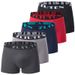 Overseas Platform 5er-Pack Herren-Unterwäsche-Set in Übergröße, einfarbig, gemischt, Sport-Komfort-Boxershorts_voghion.com