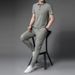2025 Feel Running Sports Suit For Men Summer Thin Ice Silk Turn-down Collar T-shirt Men's Casual Set_voghion.com