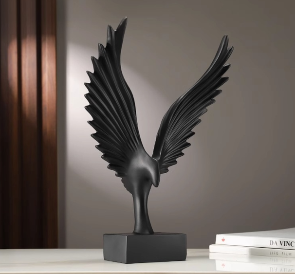 Dapeng Kleines Ornament mit ausgebreiteten Flügeln aus Kunstharz, kreativer europäischer Stil, Dekoration für Zuhause, Wohnzimmer, Büro, Handwerk, Geschenk_voghion.com