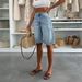 Kadın Giyim Yaz Yeni Urban Leisure Bol Yıkanmış Delik Kadın Kot Pantolon 89141_voghion.com
