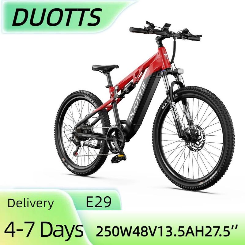 DUOTTS E29 Electric Mountain Bike Full Suspension 250W48V 13.5Ah Battery 27.5inch_voghion.com