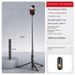 Universeel Bluetooth selfie stick statief met afstandsbediening en led-lamp, 1,75 m uitschuifbare springstok voor stabiele foto's/livestreaming_voghion.com