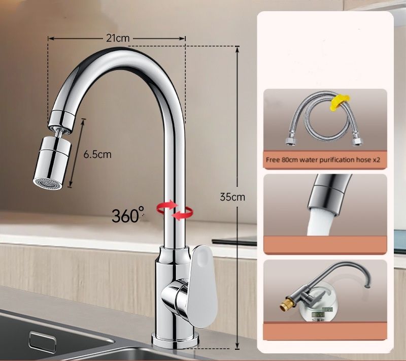 All-copper Kitchen-specific Hot And Cold Water Sink/vegetable Basin/dishwasher/vegetable Basin/sink With Splash-proof Faucet_voghion.com