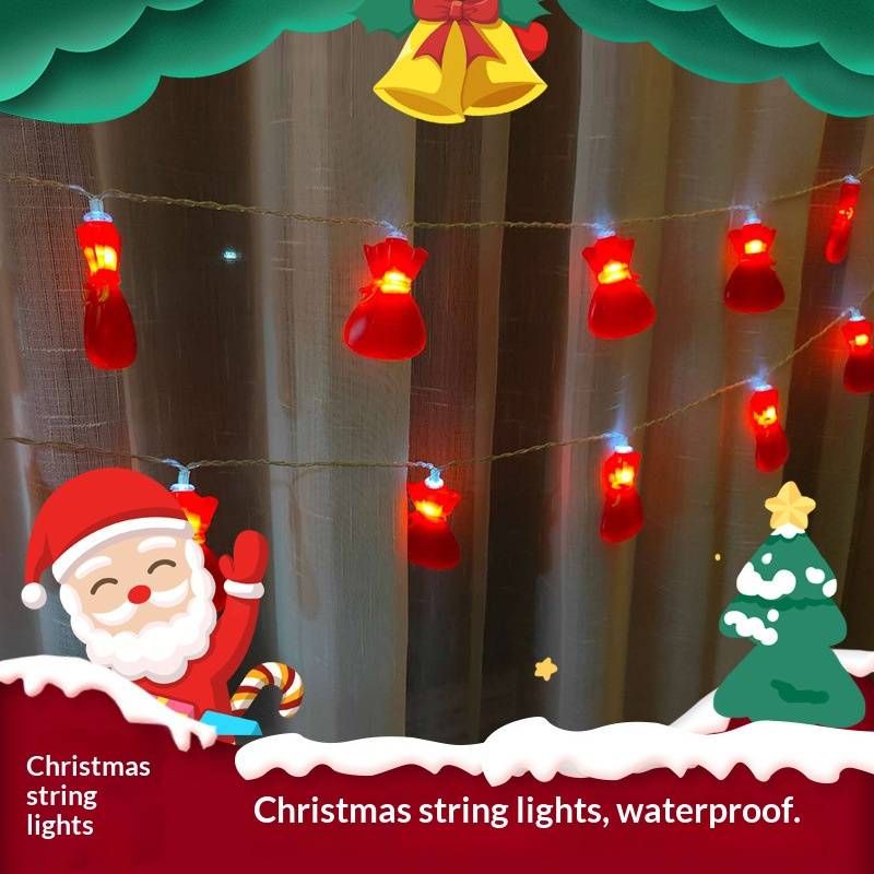 Batteriebetriebene LED-Lichterkette für Weihnachten – Lichterkette mit Weihnachtsmannmotiv aus Kupferdraht für festliche Dekoration im Innen- und Außenbereich_voghion.com