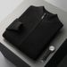 Pure 23 Autumn Winter New 100% Pure Men's Cardigan Half Turtleneck Zipper Wool Coat Business Knitted Sweater_voghion.com