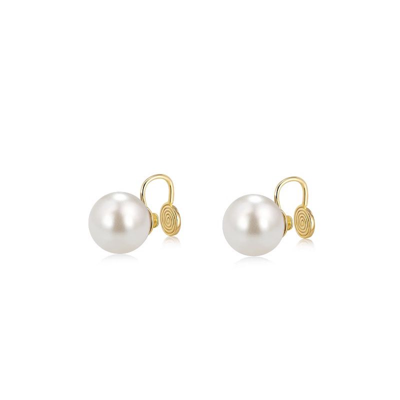 Women's Jewelry Retro Round Pearl Ear Clip Light Luxury Niche Design Fashionable And Versatile Earrings Mosquito Coil Earrings_voghion.com