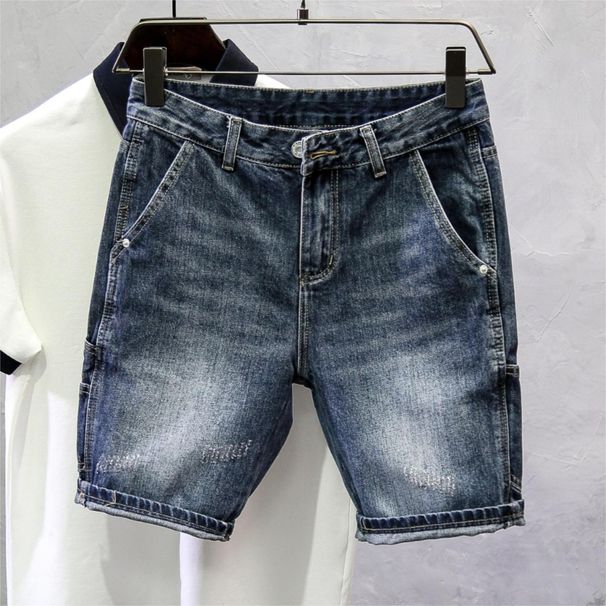 Men's Clothing Denim Shorts Color Men's High End New Style Five Point Pants Men's Summer Thin Youth Casual Shorts_voghion.com