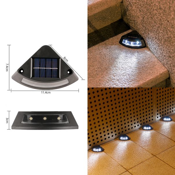 Solar-Stufenlichter für den Außenbereich, Gartentreppenbeleuchtung, wasserdichte LED-Wegelichter für die Inneneinrichtung, warmweiß/kaltweiß_voghion.com