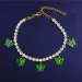 Acrylique papillon femmes bracelets de cheville glacé chaîne de Tennis jambe Bracelet strass Sier or Animal pendentif breloques mode_voghion.com
